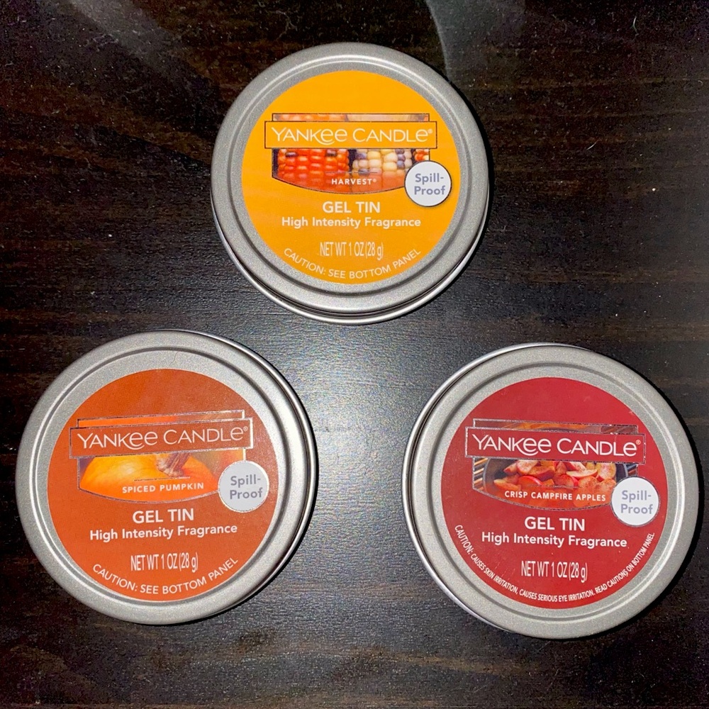 3 Yankee Candle Gel Tins